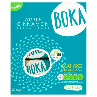 Boka Apple Cinnamon Cereal Bar 4x30g