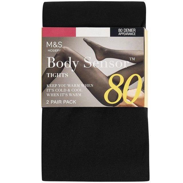 M&S body sensor tights black size XL, imported from the UK