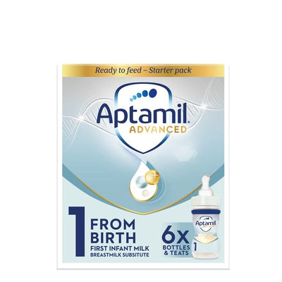 Aptamil Advanced First Infant Milk Liquid Starter Pack Infant Formula for Babies from Birth 6 x 70ml
