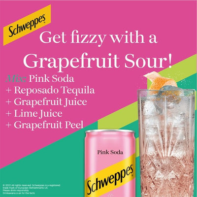 Schweppes Pink Soda Kullsyreholdig Sitrus Leskedrikk 12 x 150ml