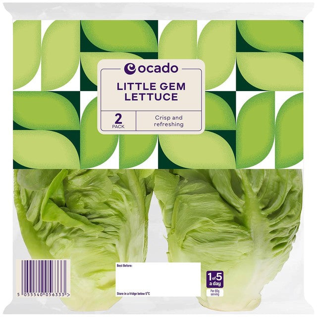 Ocado Little Gem lettuce 2 per pack, imported from the UK
