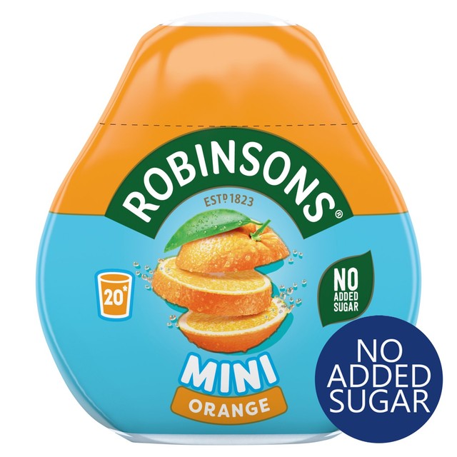 Robinsons Mini Orange No Added Sugar Squash 66ml, imported from the UK