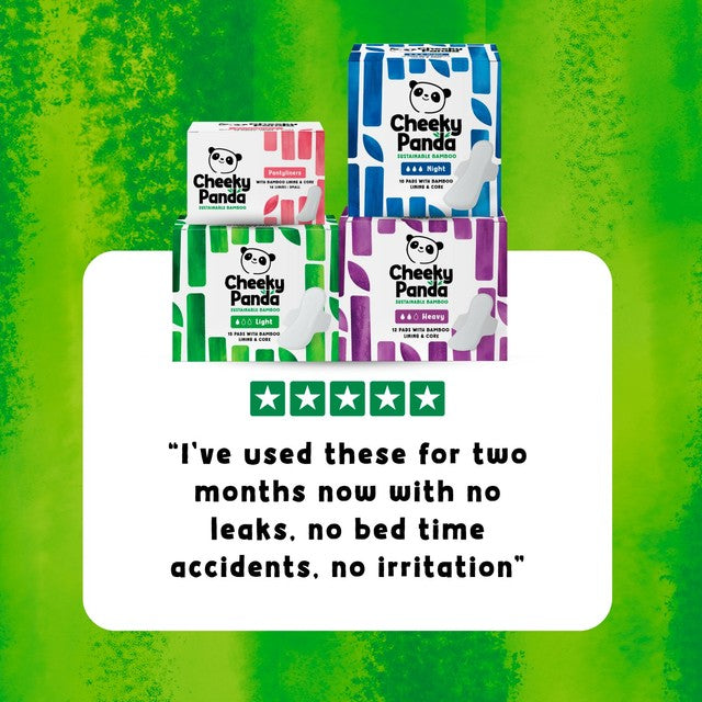 The Cheeky Panda bamboo period pads light 240mm 15 pack (British brand)