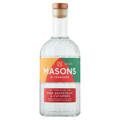 Masons of Yorkshire Pink Grapefruit & Cucumber Dry Yorkshire Gin 70cl