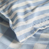 M&S blue gingham bedding set Super King size, imported from the UK