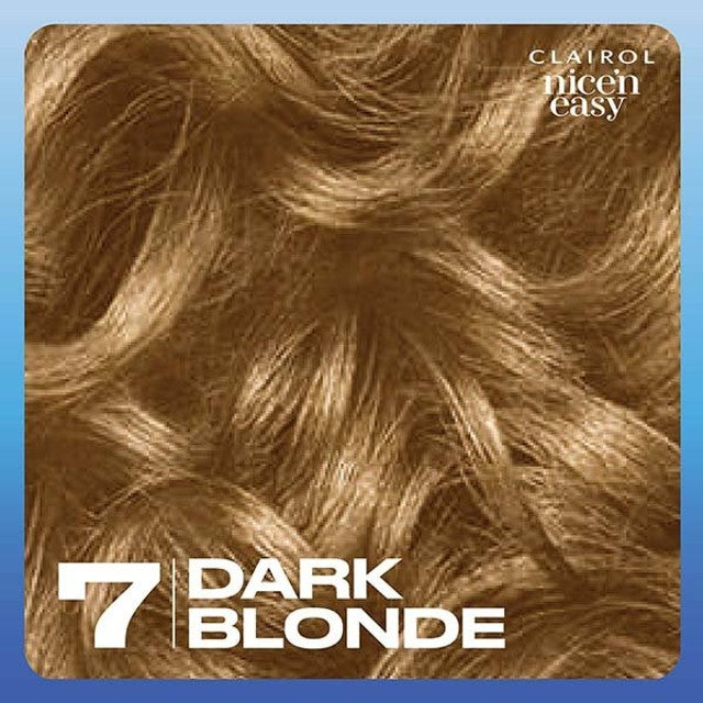 Clairol Nice'n Easy 7 dark blonde hair dye - British product