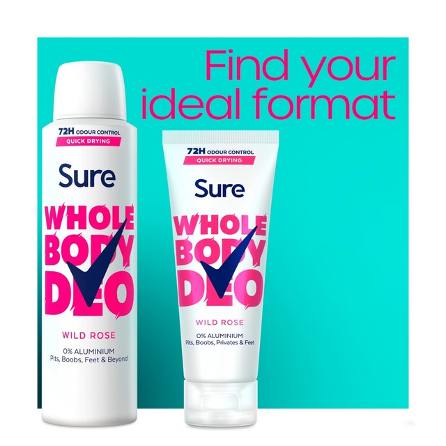 Sure Wild Rose deodorant spray 150ml (British brand)