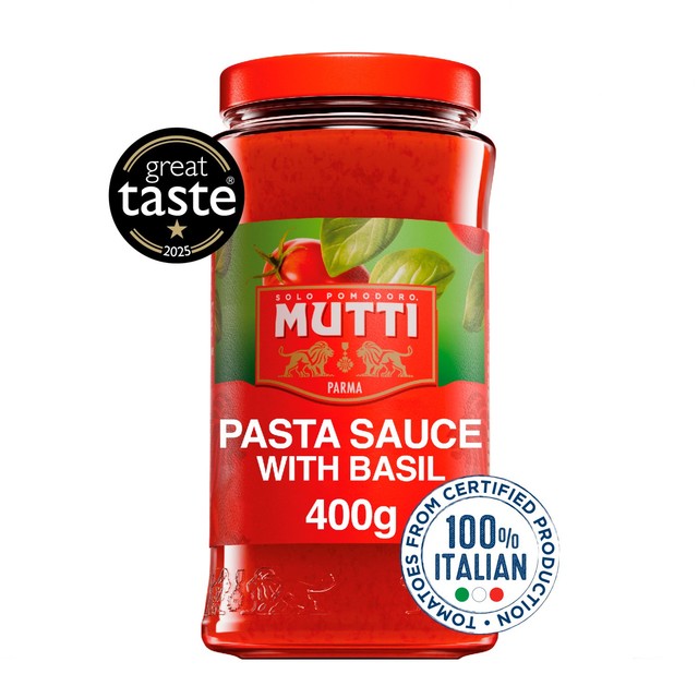 Mutti Tomato & Basil Pasta Sauce 400g, imported from the UK