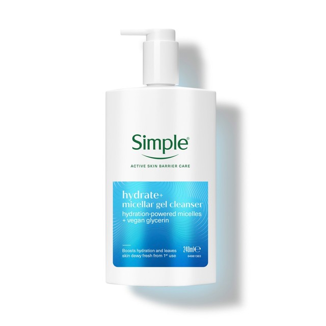 Simple Hydrate+ Micellar Cleansing Gel 240ml (British brand)
