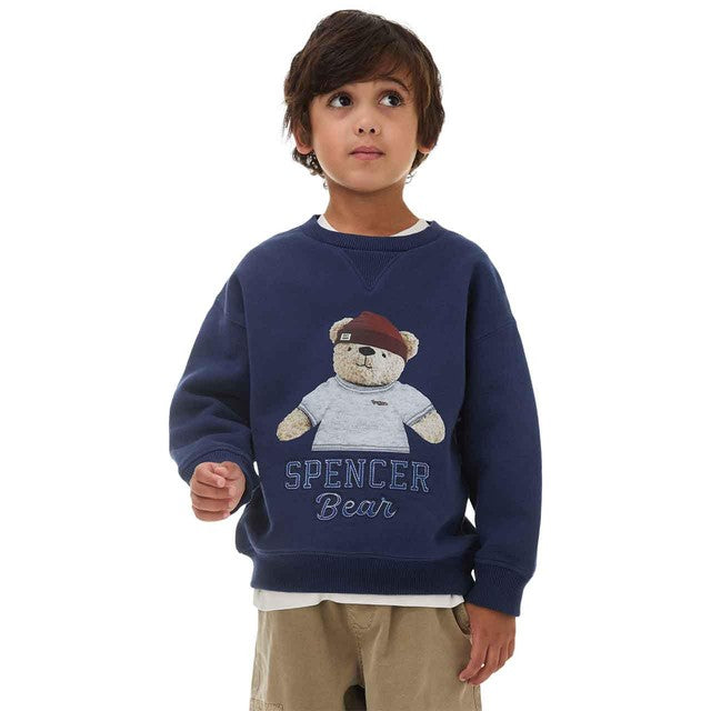 M&S Spencer Bear sweatshirt Navy 5-6 Years, imported from the UK