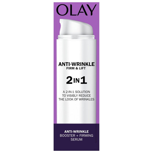 Olay Anti-Wrinkle 2-in-1 Day Cream and Serum 50ml, imported from the UK