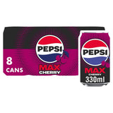 Pepsi Max Cherry sugar-free cola 8x330ml, imported from the UK