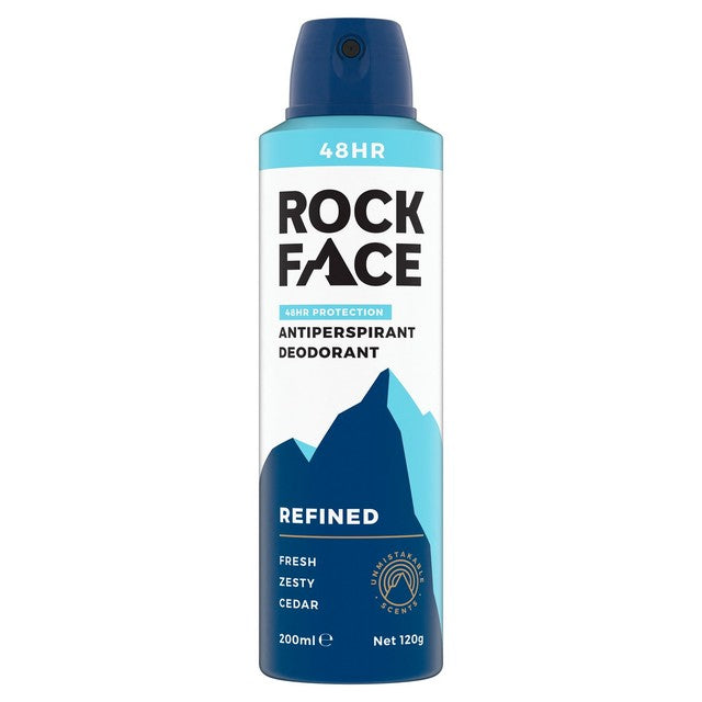 Rock Face Refined antiperspirant deodorant spray 200ml, imported from the UK