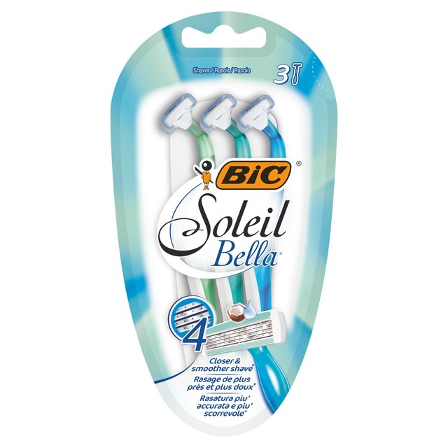 BIC Soleil Bella coconut milk disposable women's razors 3-pack - British product