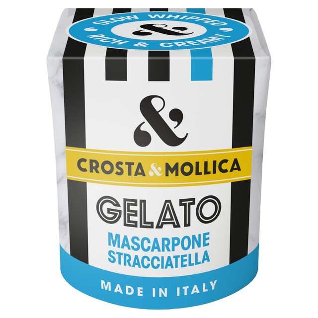 Crosta & Mollica Mascarpone Stracciatella gelato 450ml - British product