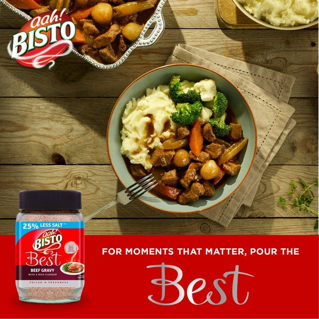 Bisto Best reduced salt beef gravy granules 230g - British product