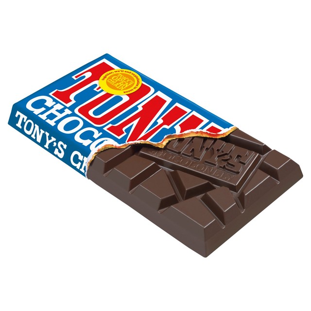 Tony's Chocolonely dark chocolate bar 70% cocoa 180g (British brand)