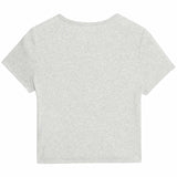 M&S grey marl ribbed T-shirt for 7-8 years, imported from the UK