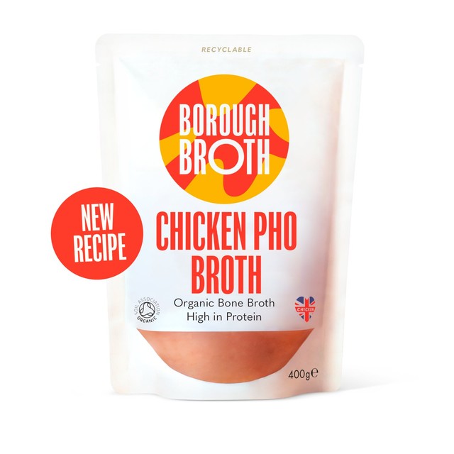 Borough Broth Co Organic Chicken Pho Broth 400g - British product