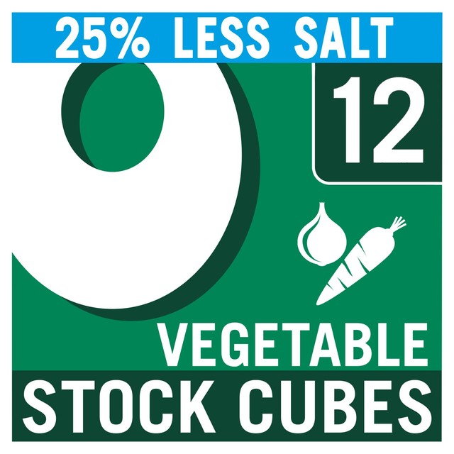 Oxo reduced salt vegetable stock cubes 71g, imported from the UK