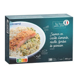 Picard salmon with risotto and creamy leek fondue frozen meal 350g, imported from the UK