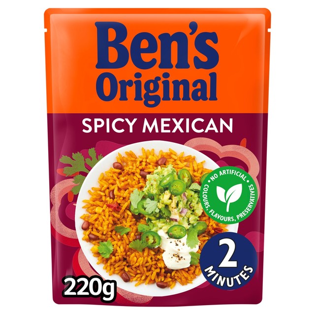 Ben's Original Spicy Mexican microwave rice 220g - British product