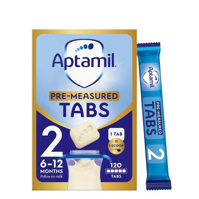 Aptamil follow on baby milk formula tabs 120 per pack - British product