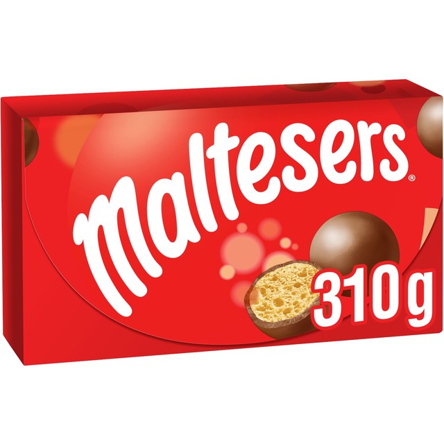 Maltesers Milk Chocolate Gift Box Honeycomb 310g, imported from the UK