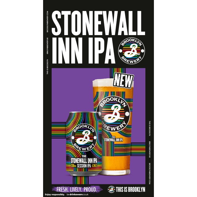 Brooklyn Stonewall Inn IPA beer 4x440ml cans - British product