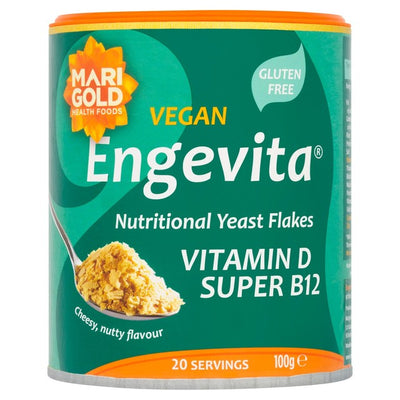 Condiment Savoureux Marigold Health Foods Flocons de Levure Engevita Vitamine D & B12 100g