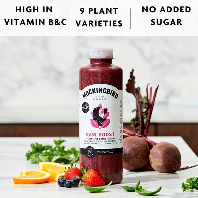 Mockingbird berry beetroot smoothie 750ml, imported from the UK