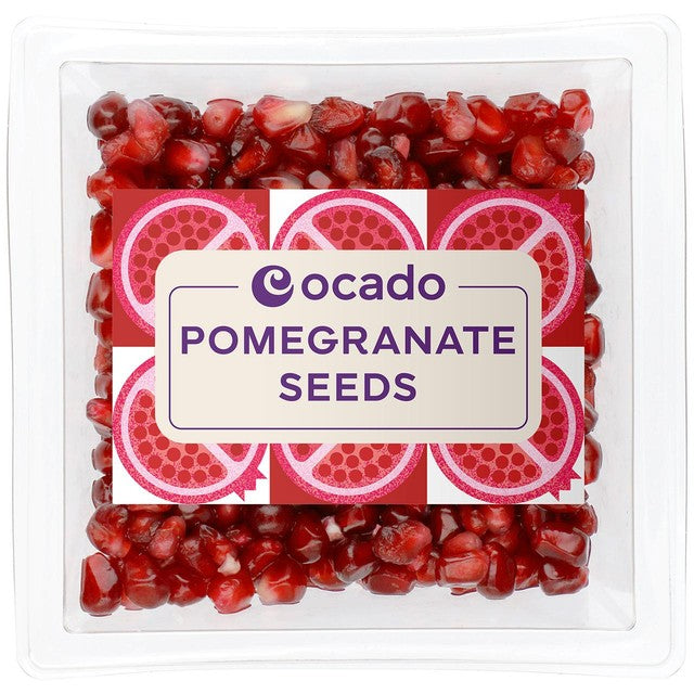 Ocado pomegranate seeds 250g, imported from the UK