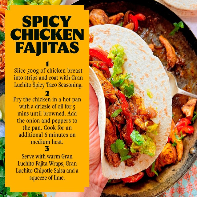 Gran Luchito Soft Fajita Shell Tortilla Wraps 320g, UK version
