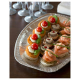 Duni oval aluminium serving platters 33cm, imported from the UK
