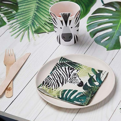 Tasses en papier Zèbre Talking Tables 250ml