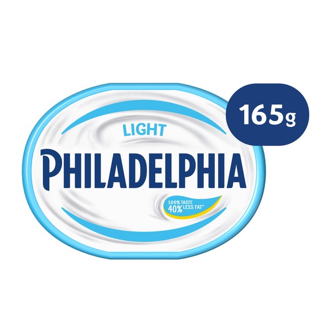 Philadelphia Light cream cheese 165g, imported from the UK