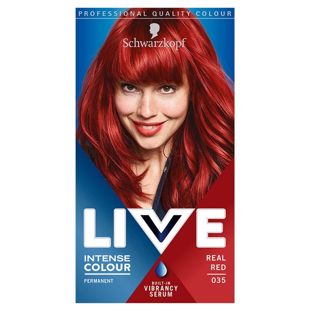 Schwarzkopf Live Real Red 35 permanent hair dye 142ml (British brand)