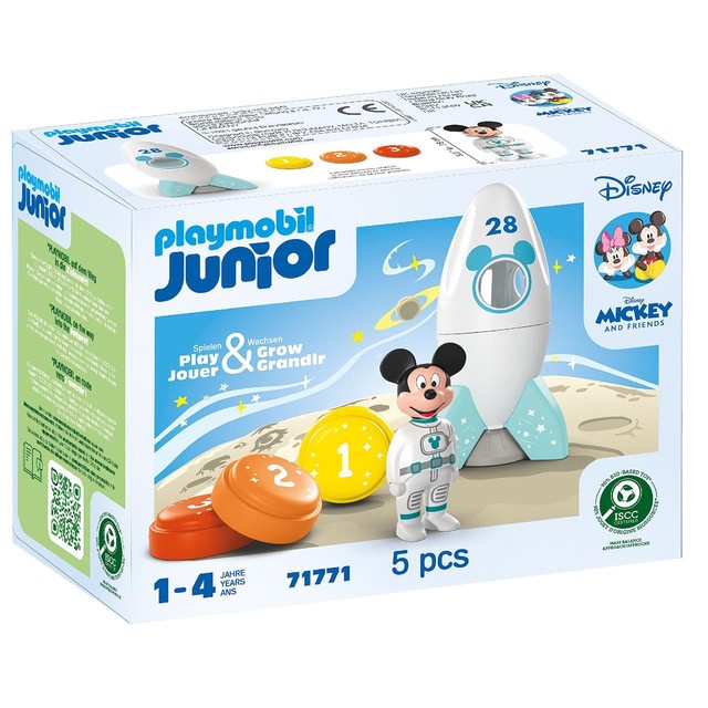 Playmobil Mickey Mouse Rocket Space Adventure Toy Set, imported from the UK