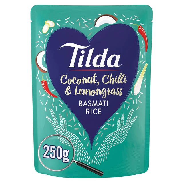 Tilda Microwave Coconut Chilli & Lemongrass Rice 250g (British brand)