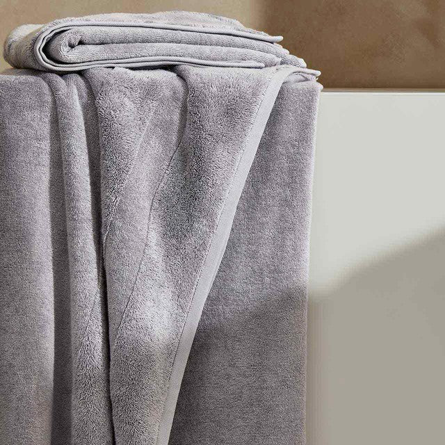 M&S Ultimate Turkish Cotton Bath Towel Silver Grey 70x125cm, imported from the UK