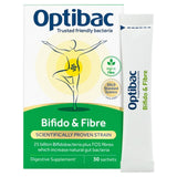 Optibac Bifido & Fibre probiotic supplement 30 sachets, imported from the UK