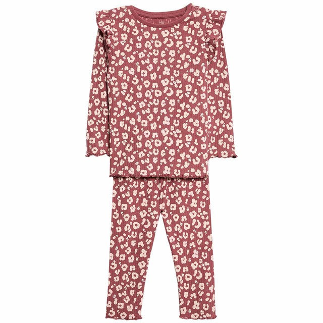 M&S leopard print baby outfit pink 6-9 months, imported from the UK