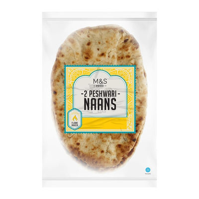 M&S Peshwari Naanbrød med Sultaniner og Kokosnøtt Pakke med 2