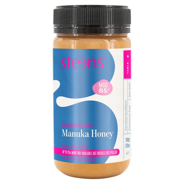 Steens MGO 85 Raw Manuka Honey 500g (British brand)