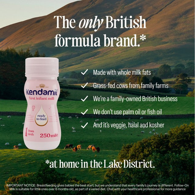 Kendamil ready to feed first infant milk 6 pack 250ml, UK version