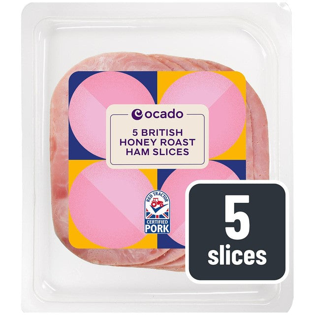 Ocado honey roast ham 5 slices, imported from the UK