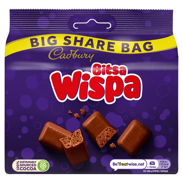 Cadbury Bitsa Wispa milk chocolate bits 175g - British product