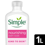 Simple Kind to Skin Nourishing Bubble Bath 1L, imported from the UK