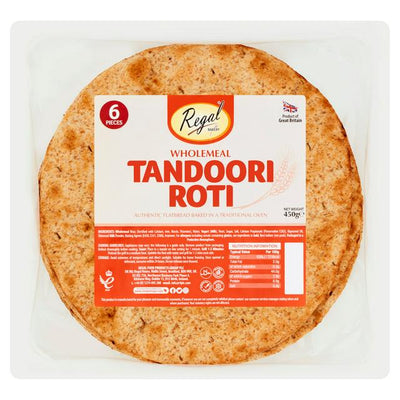 Regal Bakery Wholemeal Tandoori Roti x6 450g