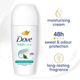 Dove women's antiperspirant deodorant roll-on Fresh 50ml - British product